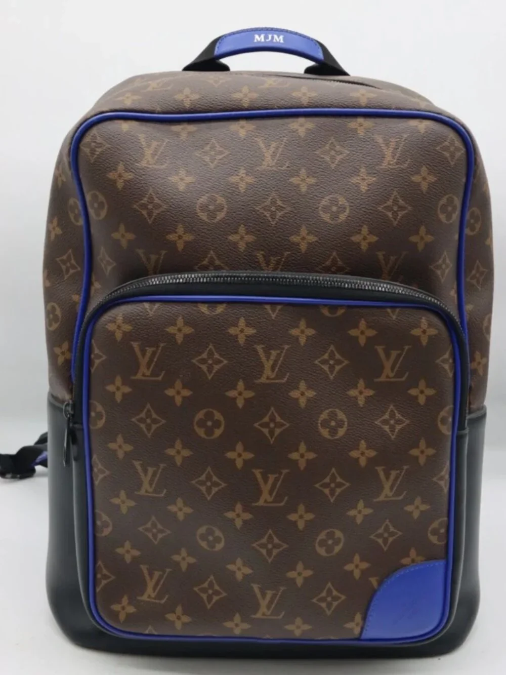 Louis Vuitton Monogram Macassar Dean Brown Blue Backpack